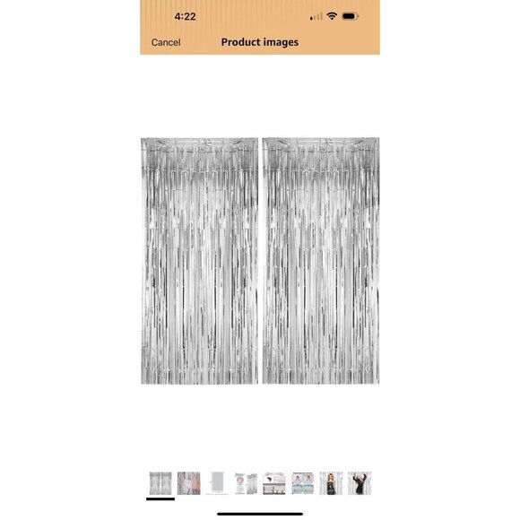 Party Decorations - Silver Fringe Curtains - 3 2-packs - new - Picture 1 of 2
